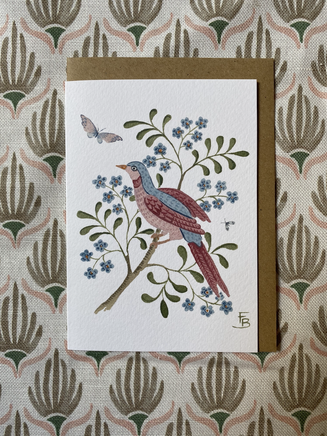 Pack of 5 Greetings Cards - Persian Bird