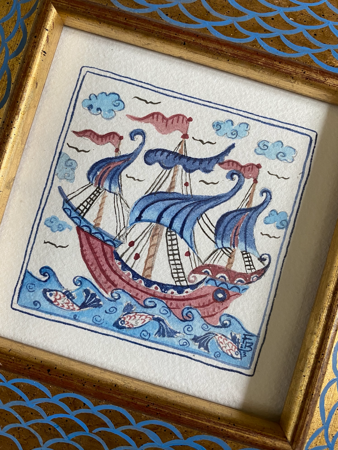 The Seaside Collection - Iznik Sailboat 1
