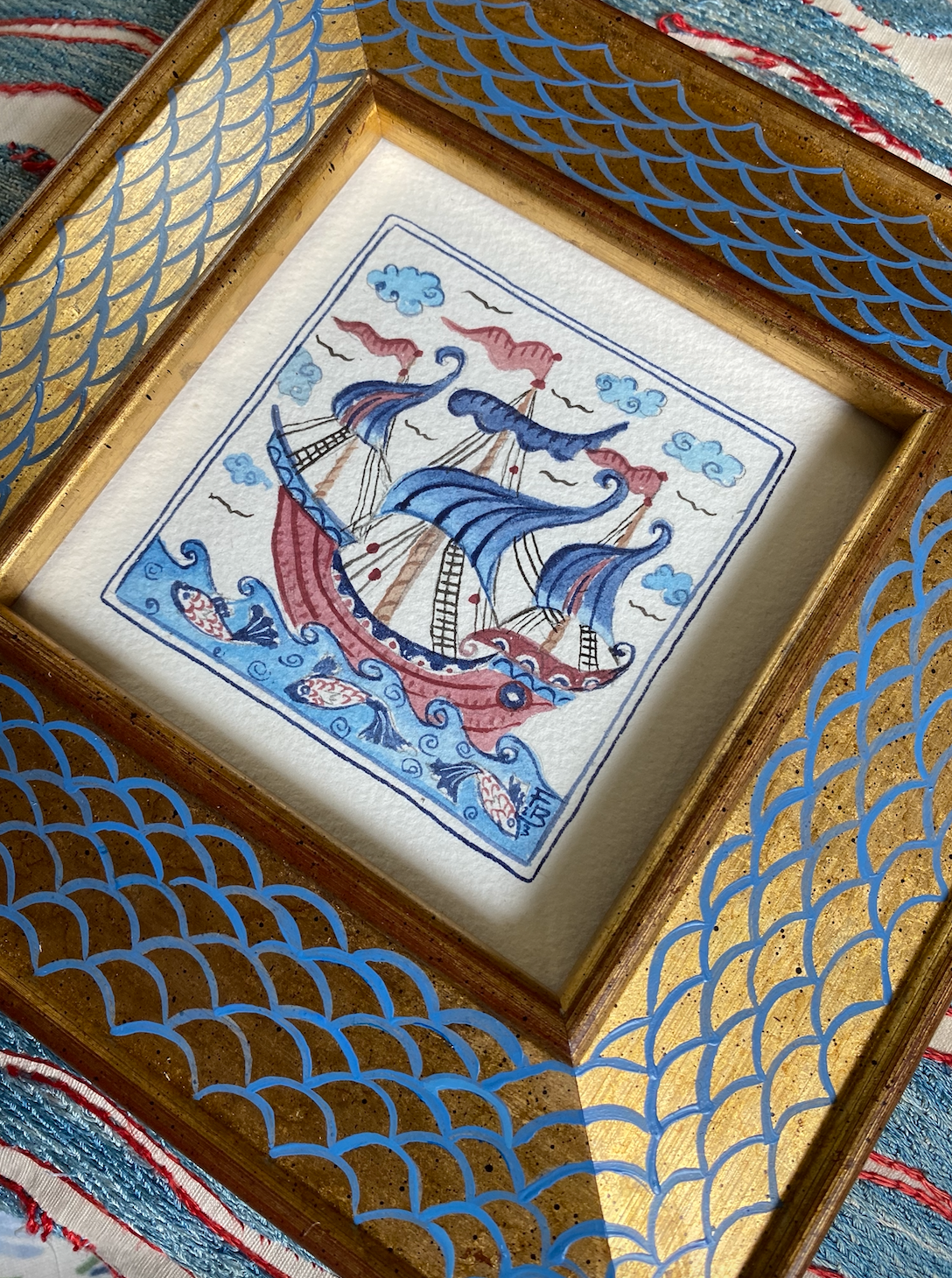 The Seaside Collection - Iznik Sailboat 1