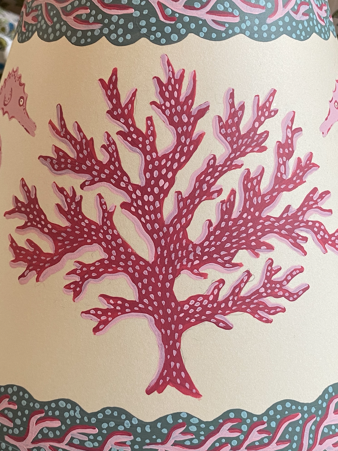 The Seaside Collection -Seahorse and Coral Lampshade