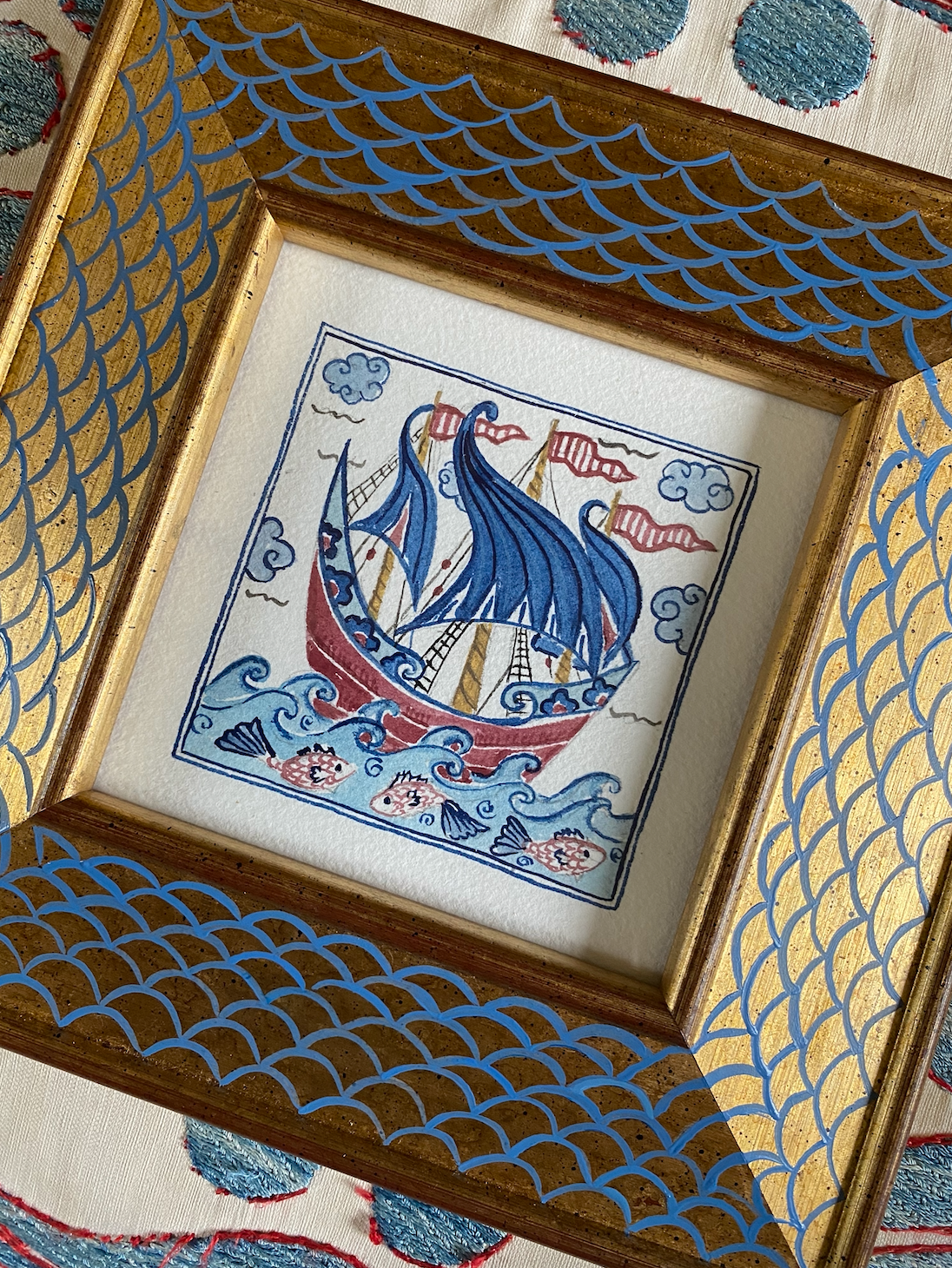 The Seaside Collection - Iznik Sailboat 2