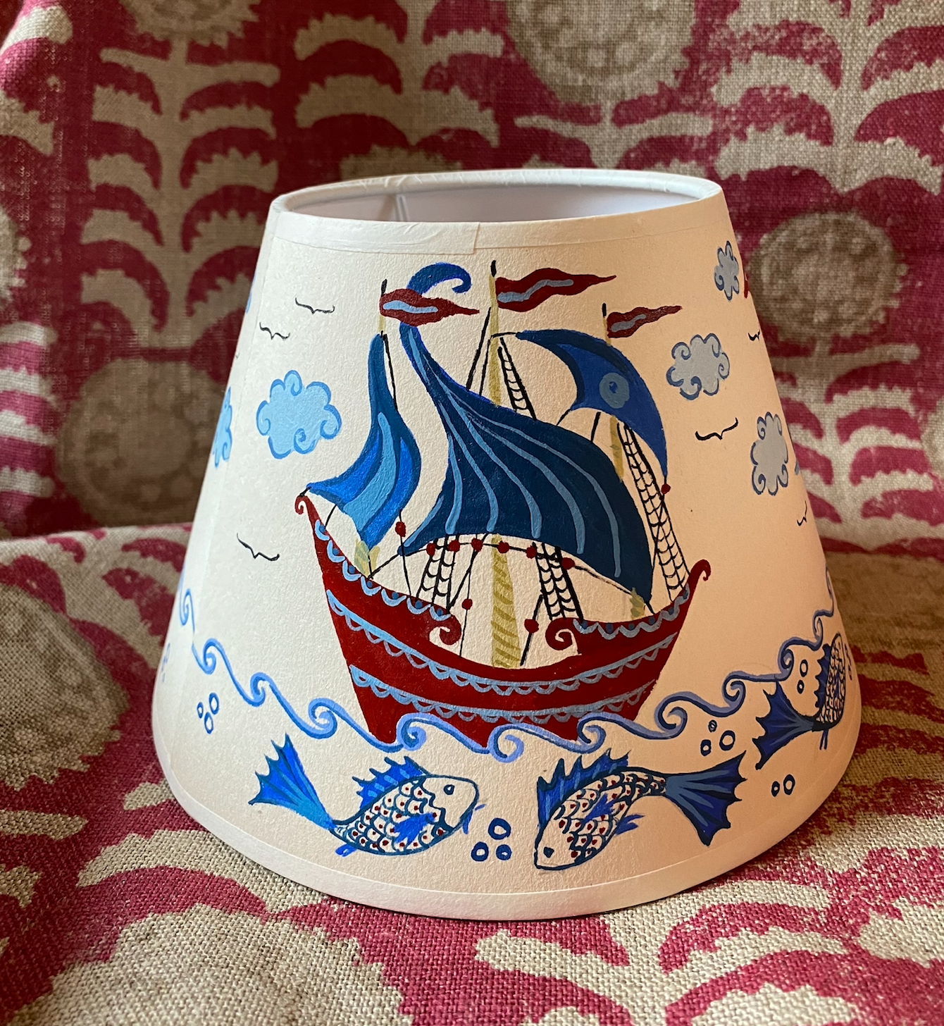 Iznik sailboats - Lampshade