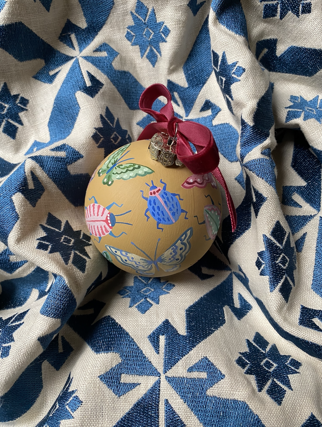 Christmas Ornament - Beetles and butterflies