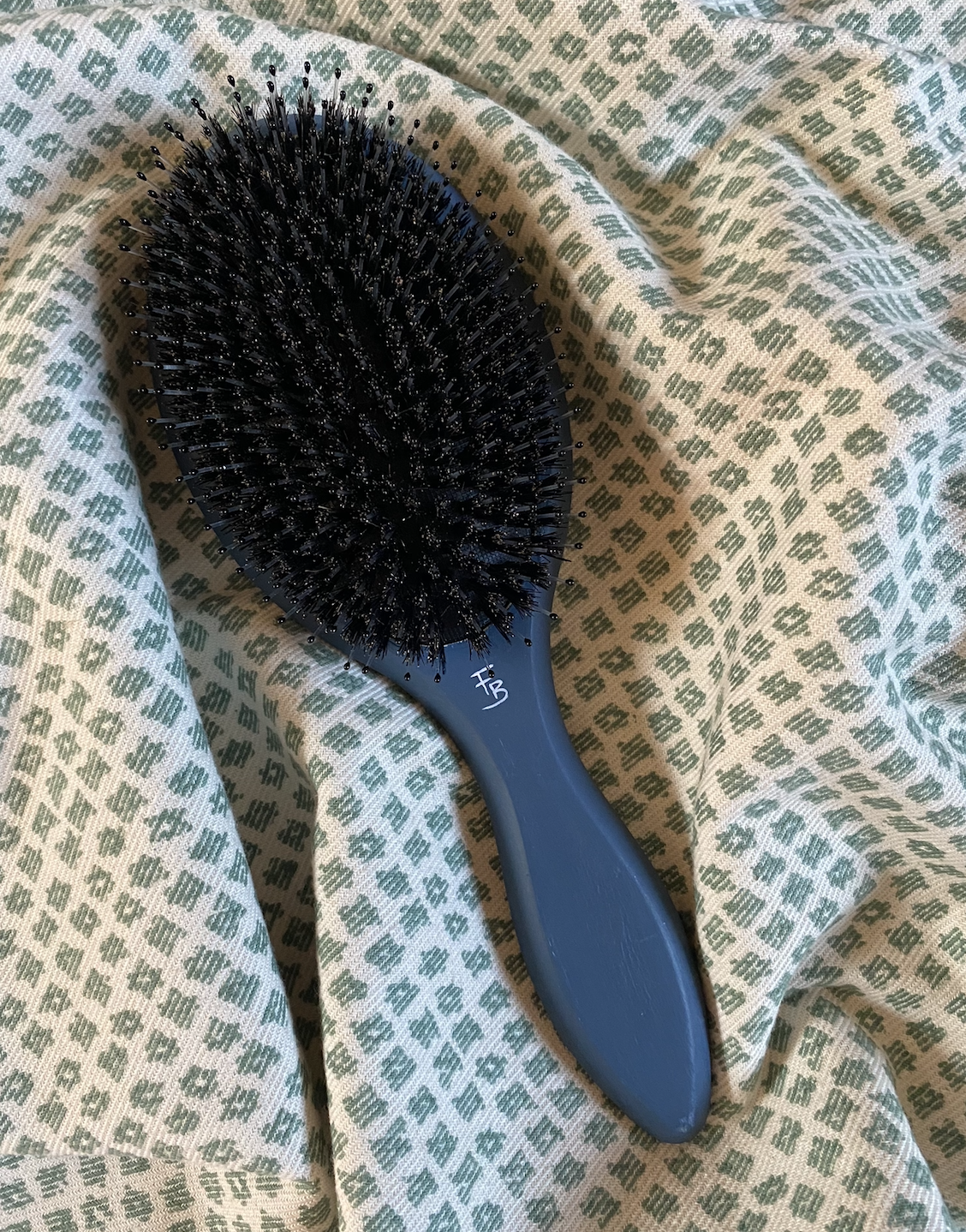 Large hand-painted hairbrush - Pink Seahorse