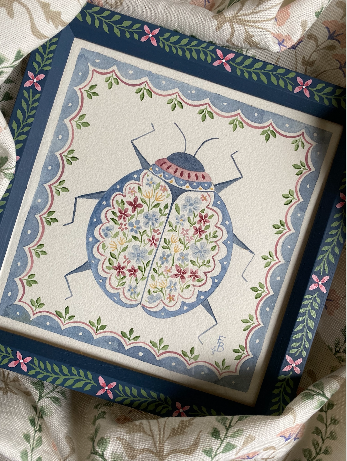 Spring Beetle Original Painting