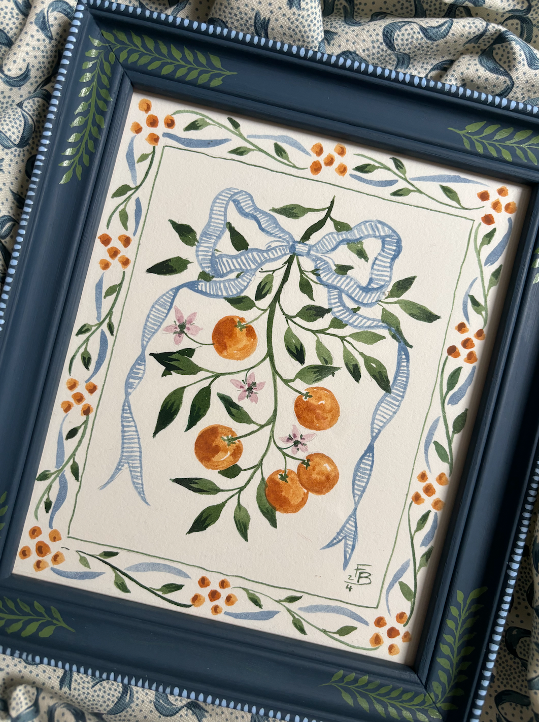 Clementine and ribbon