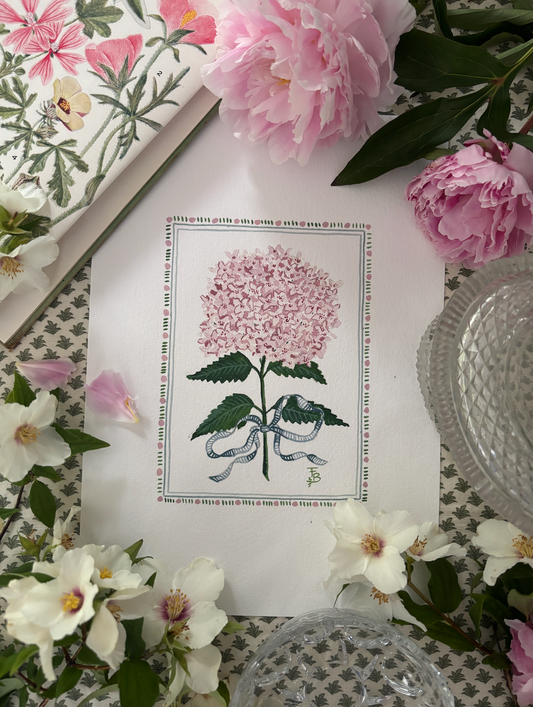 Pink Flower Print Collection - Hydrangea