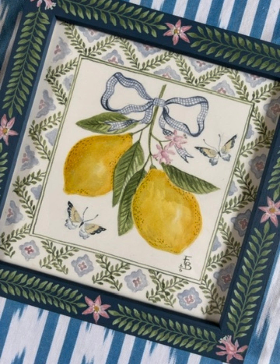 Lemons with butterflies