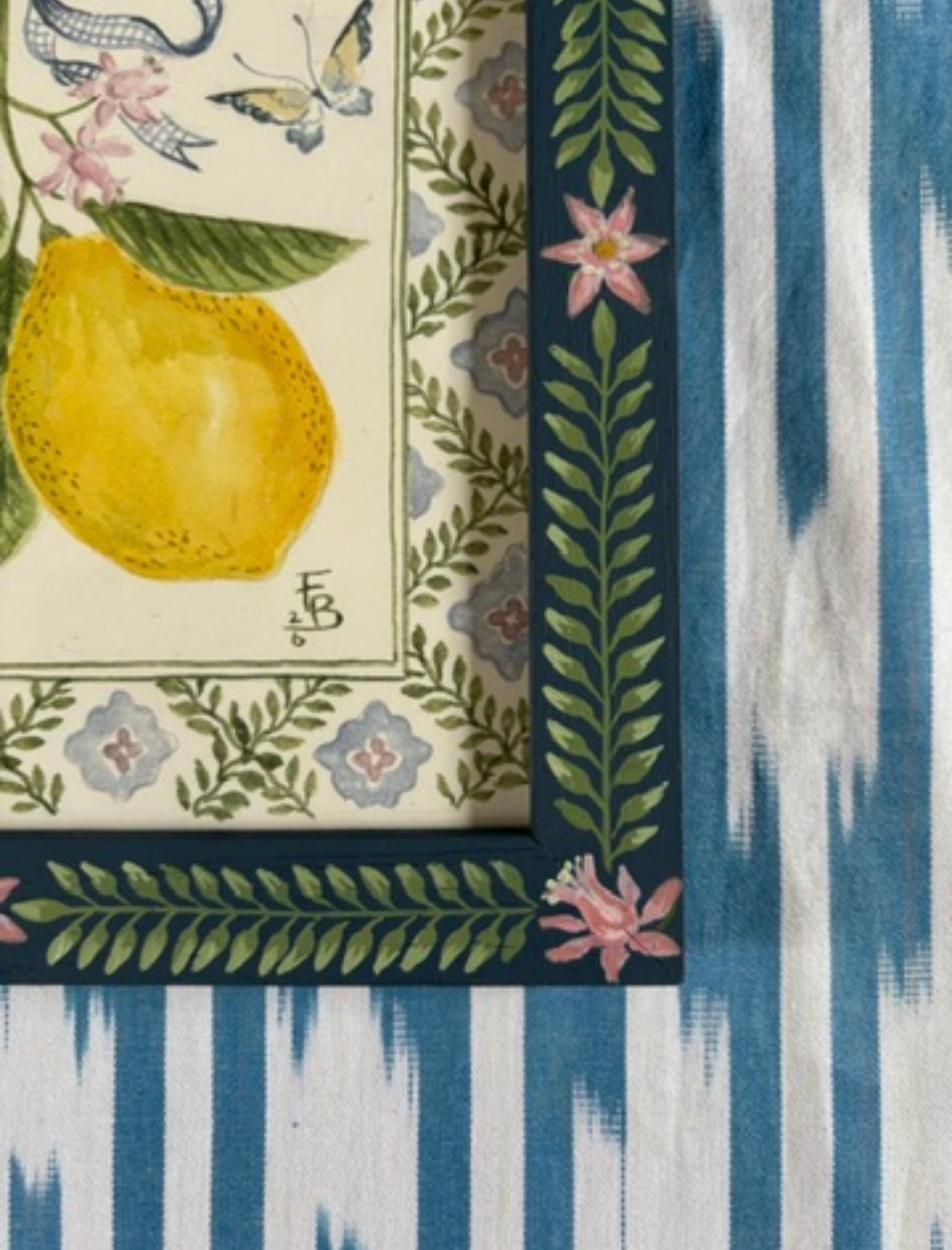 Lemons with butterflies