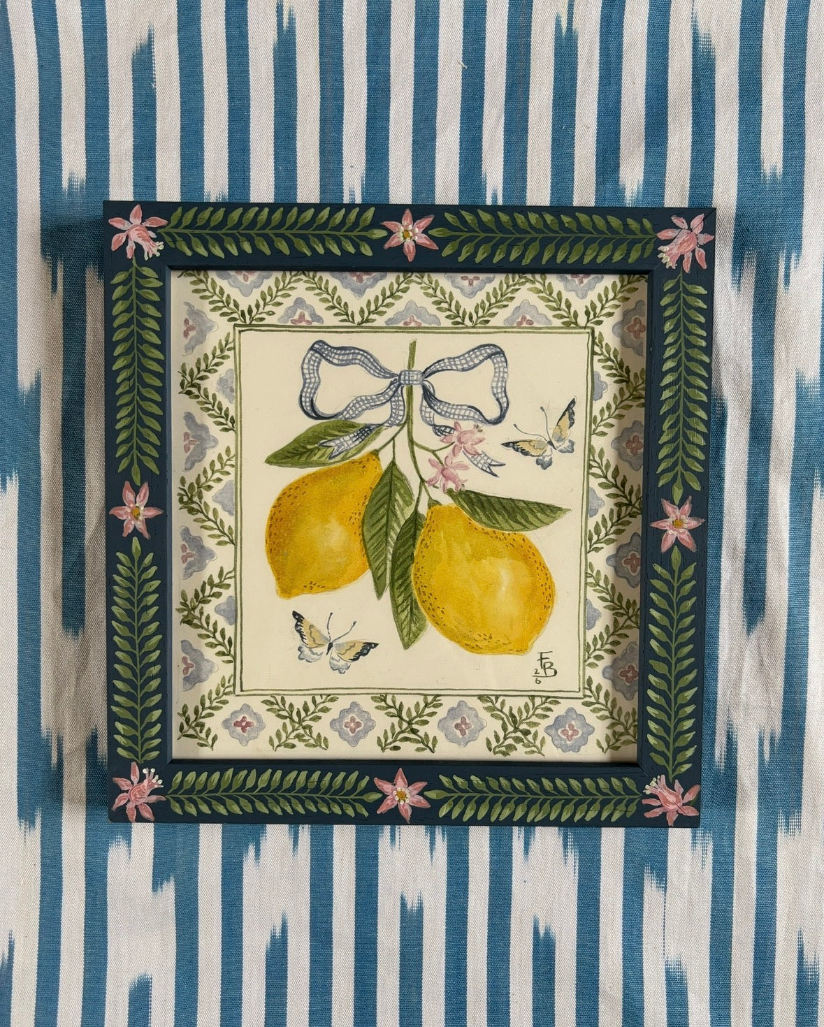 Lemons with butterflies