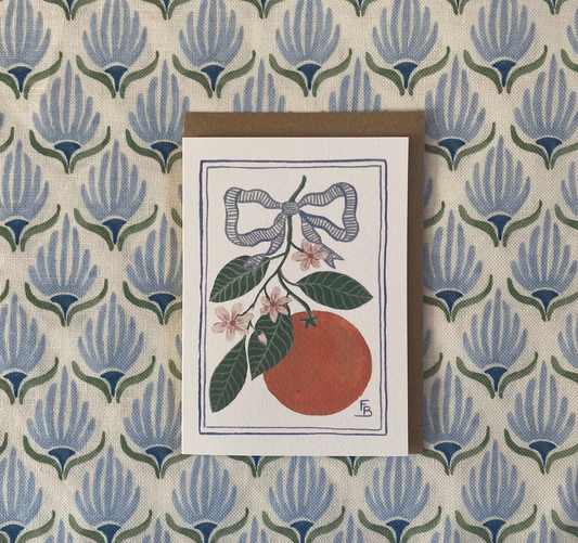 Pack of 5 Greetings Cards - Orange