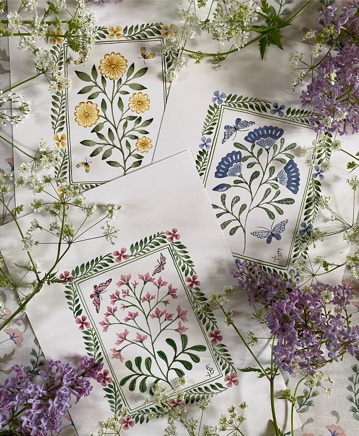 Print -  Pink Limonium