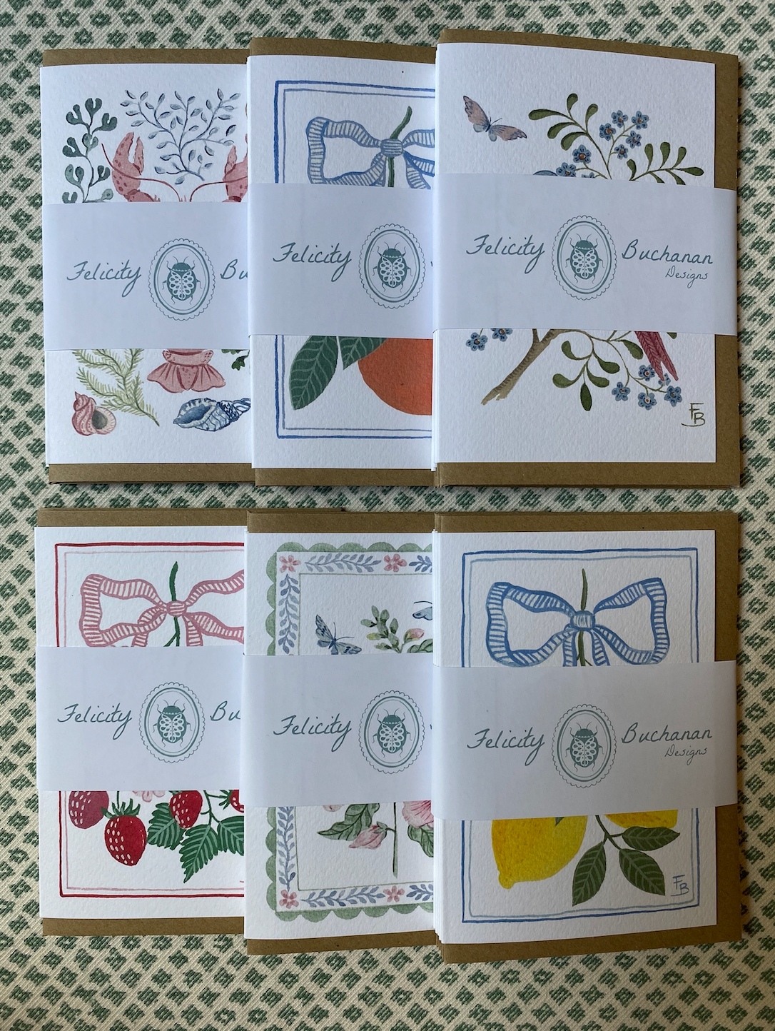 Pack of 5 Greetings Cards - Persian Bird
