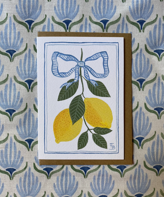 Pack of 5 Greetings Cards - Lemon