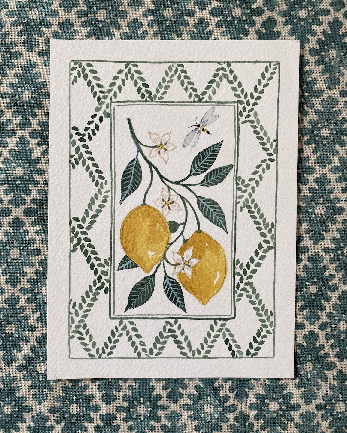 Miniature Watercolour painting - Lemon