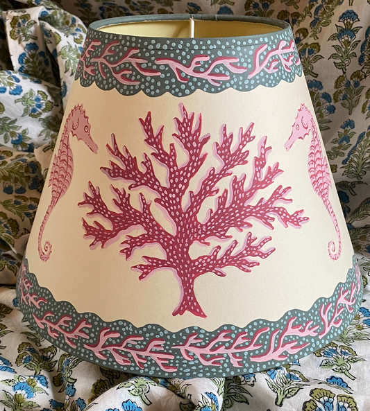 The Seaside Collection -Seahorse and Coral Lampshade