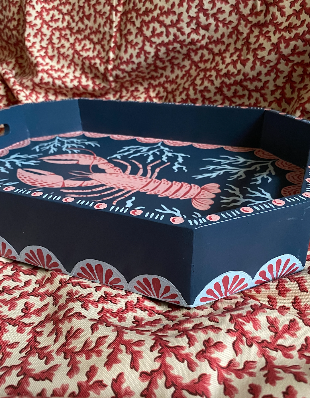 The Seaside Collection -  Pink Lobster Tray