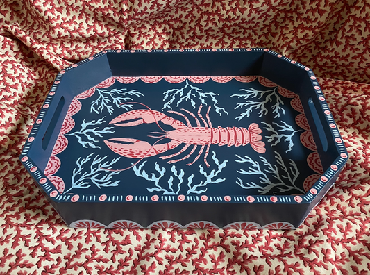 The Seaside Collection -  Pink Lobster Tray