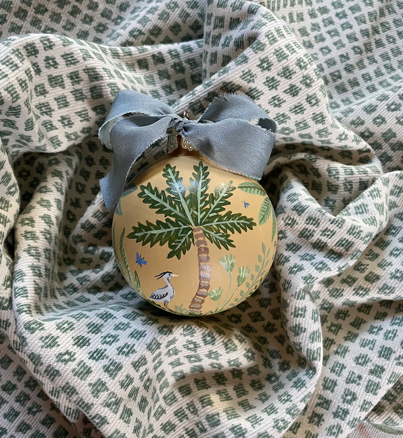 Christmas Ornament - Herons and Palm trees