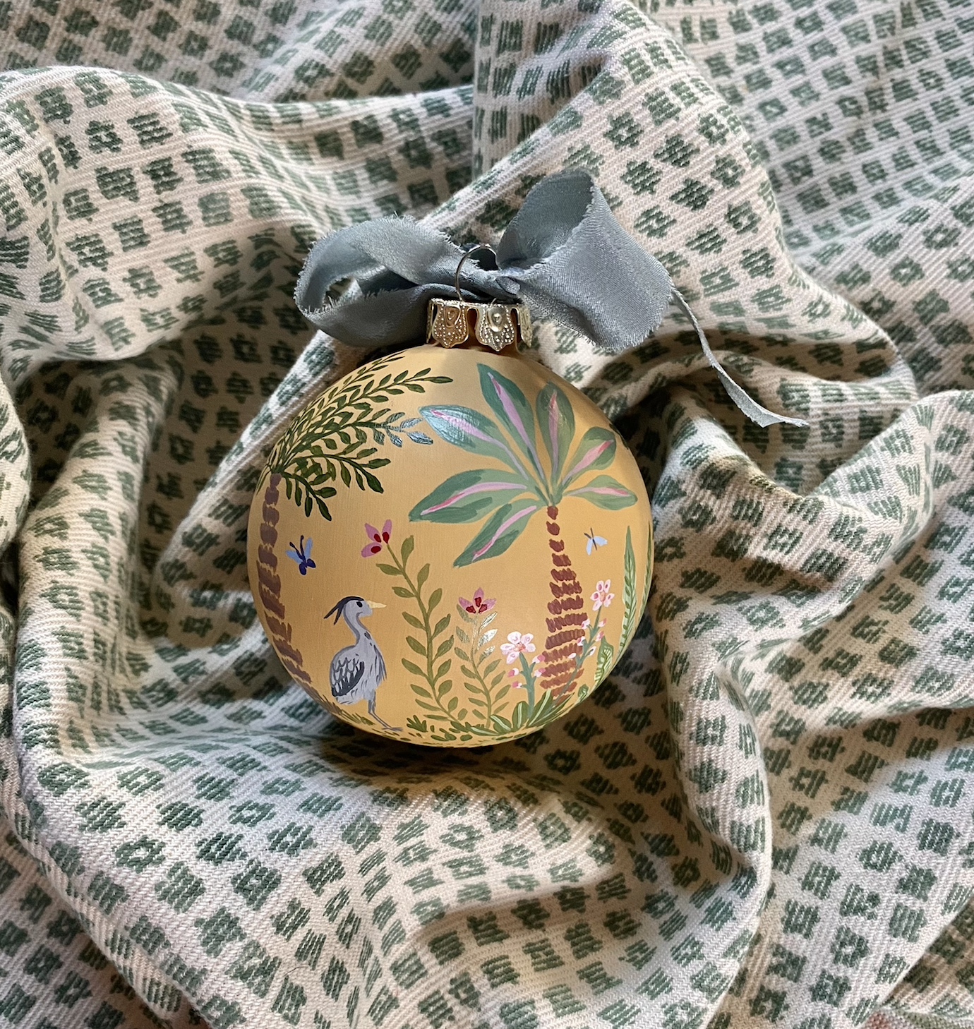 Christmas Ornament - Herons and Palm trees