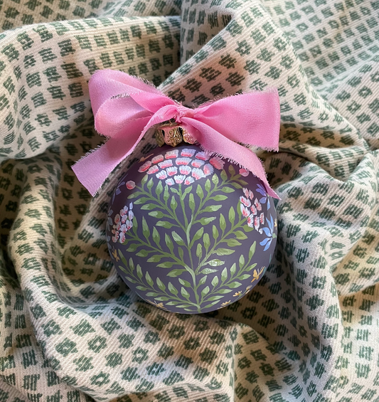 Christmas Ornament - Block print flower