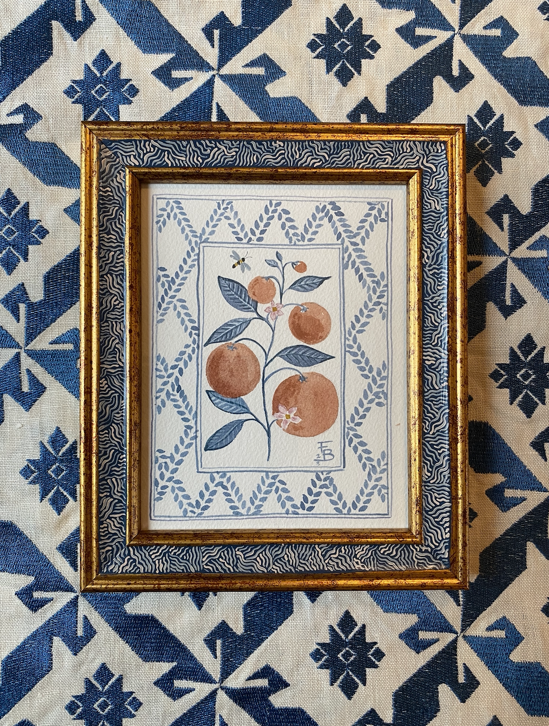 Orange trellis