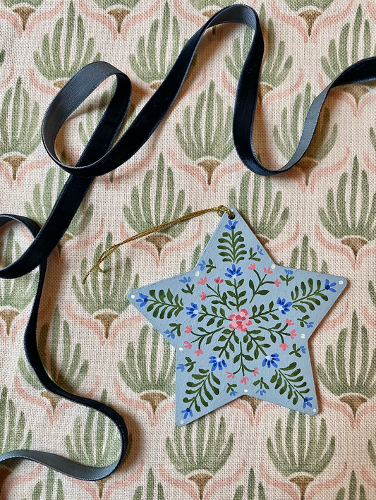 Star ornament/gift tag - Sky Blue