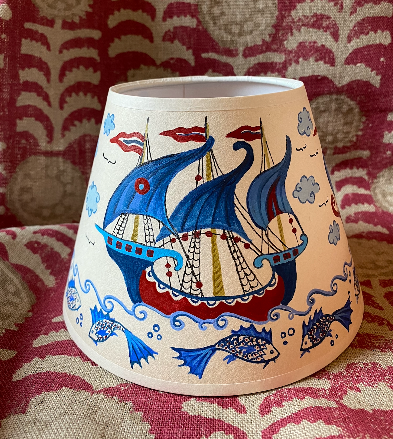 Iznik sailboats - Lampshade