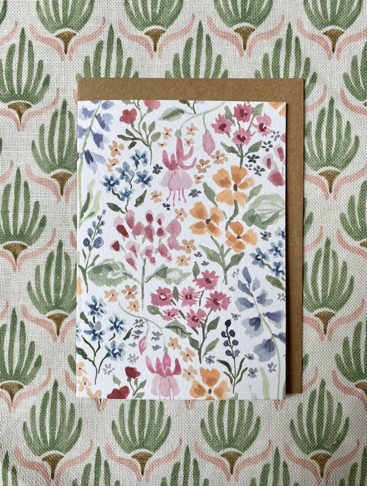 Pack of 5 Greetings Cards - Meadow flowers