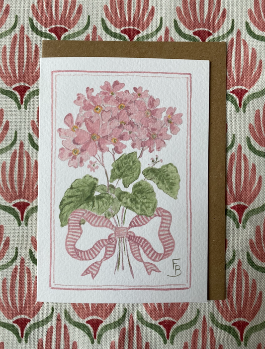 Pack of 5 Greetings Cards - Primrose Posy