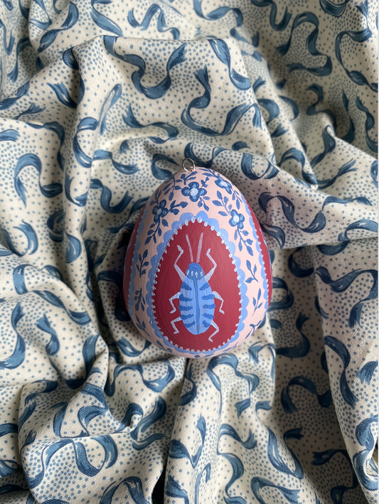 Hand-painted Egg - Beetle