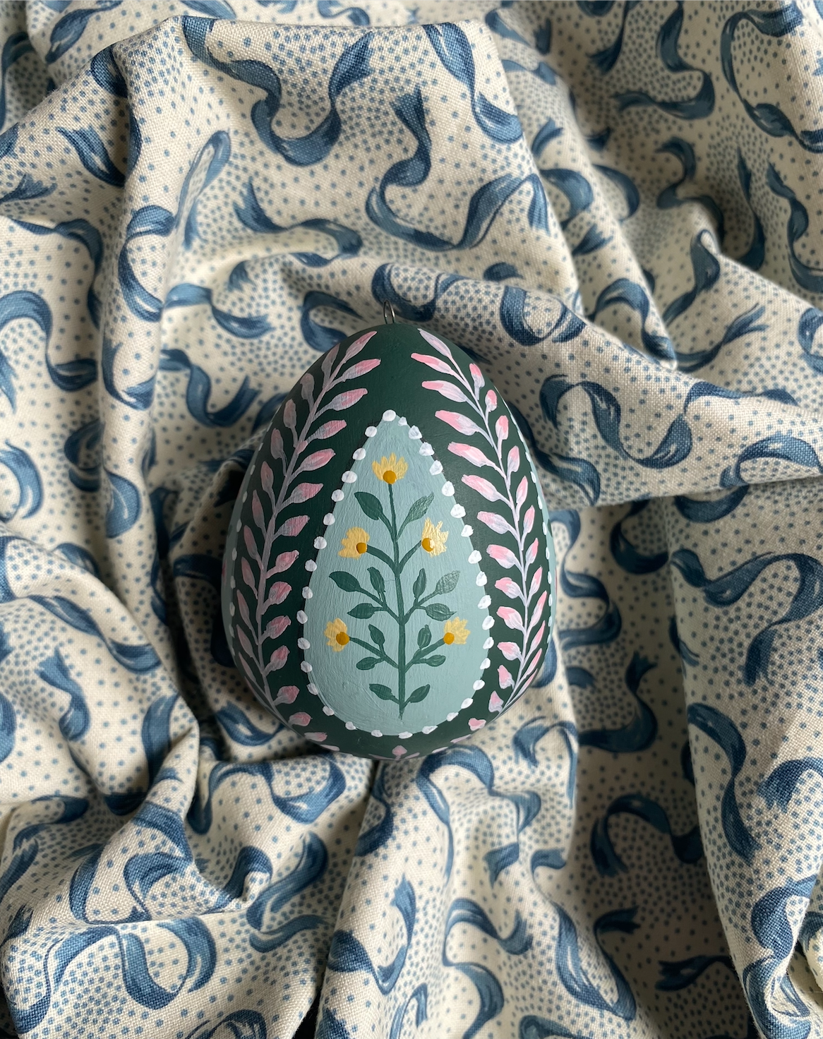 Hand-painted Egg - Indian Flower