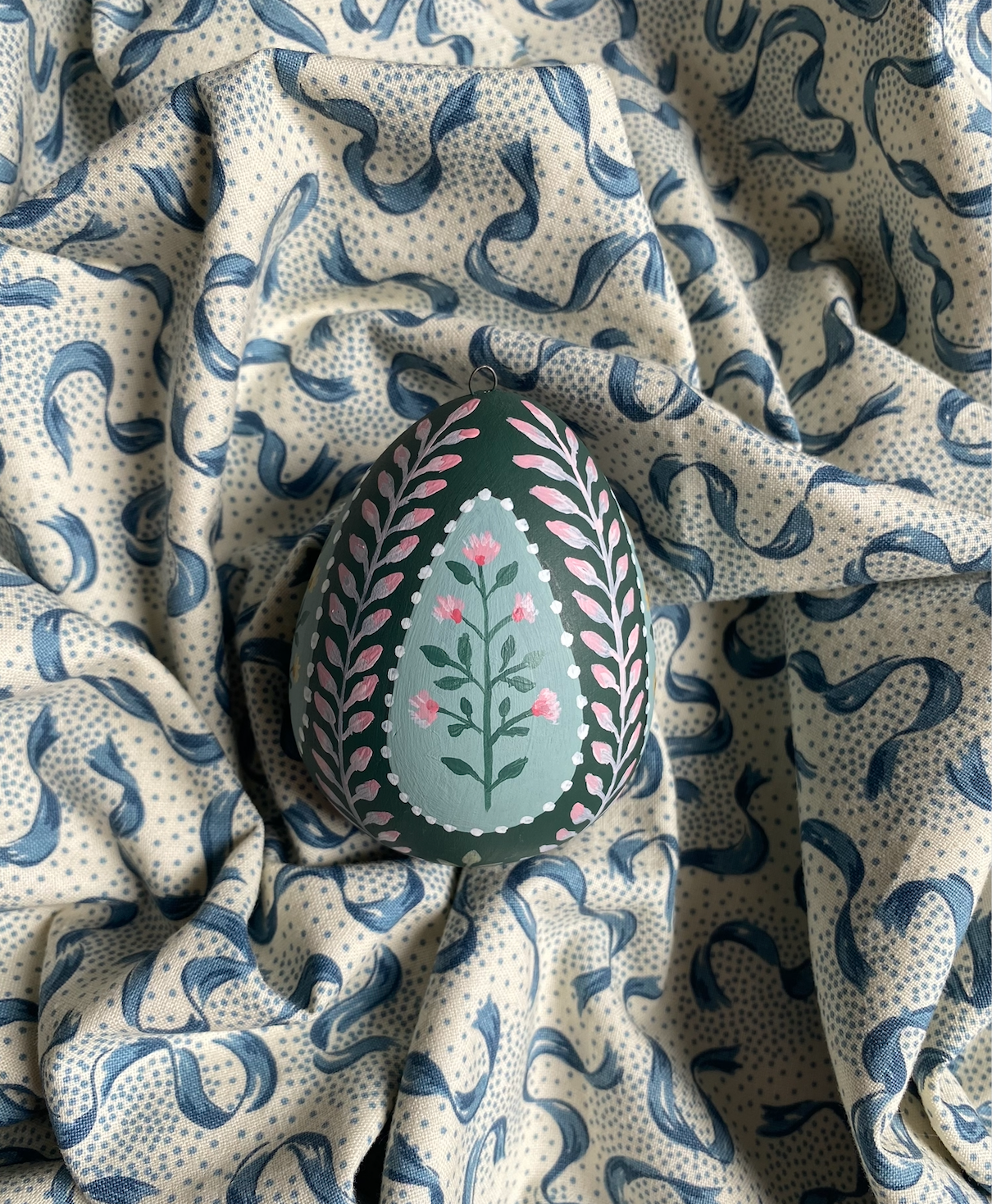 Hand-painted Egg - Indian Flower