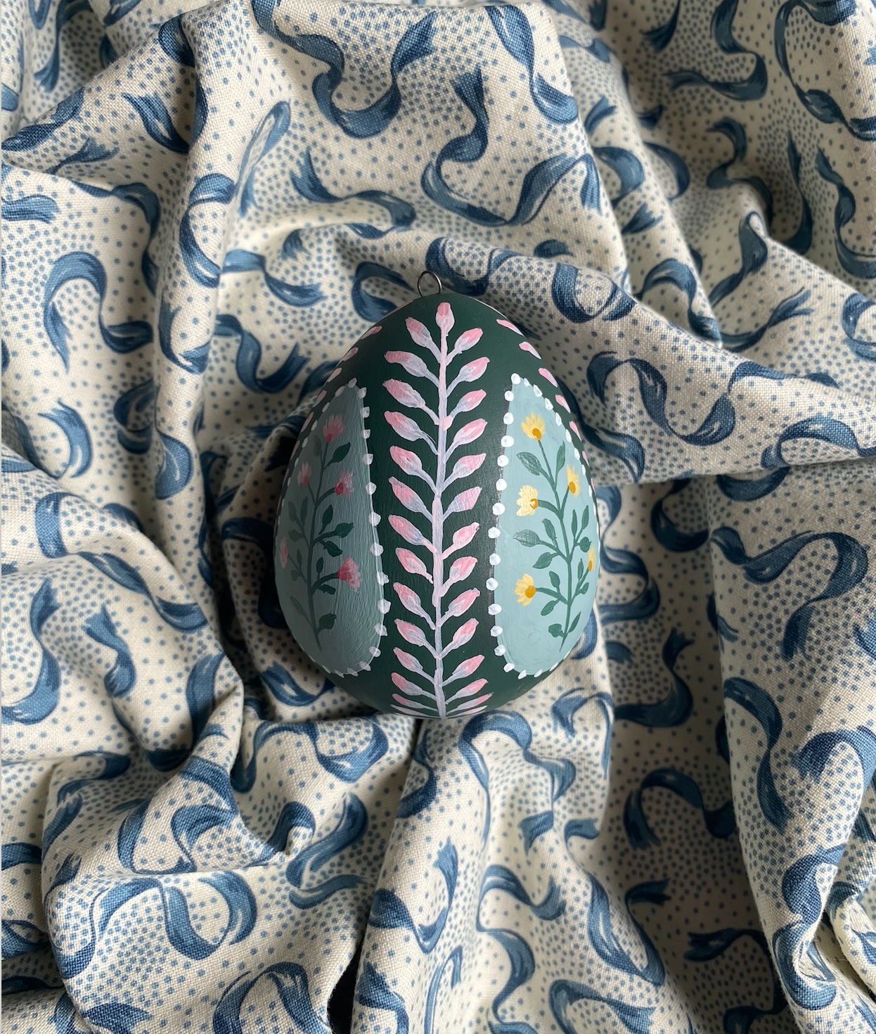 Hand-painted Egg - Indian Flower
