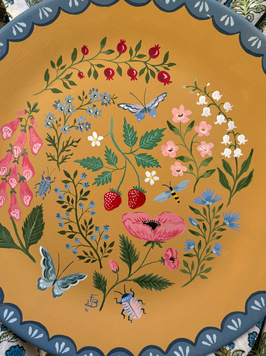 Large decorative plate - Summer on a plate