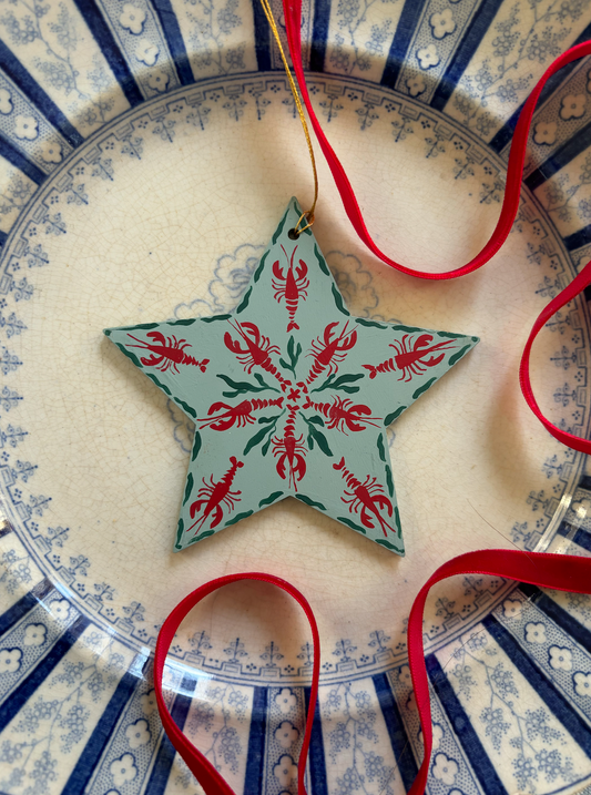 Star ornament/gift tag - Lobster