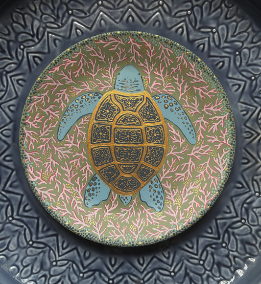 Large decorative Turtle plate