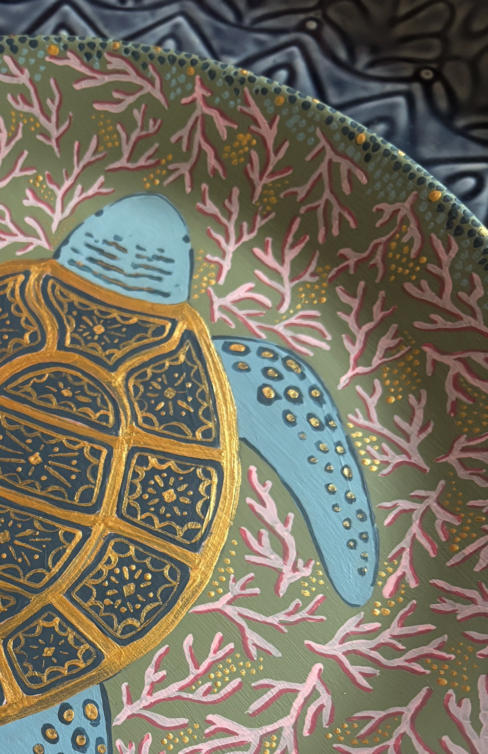 Large decorative Turtle plate