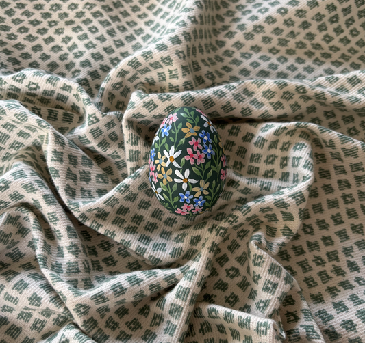 Hand-painted decorative egg - Meadow flowers