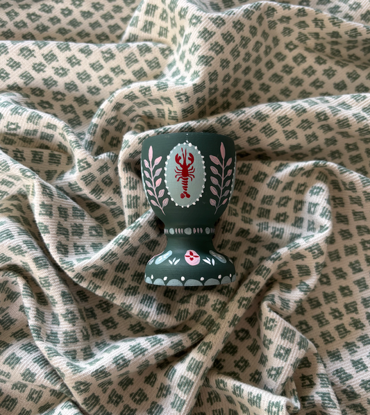 Hand-painted egg cup - Lobster