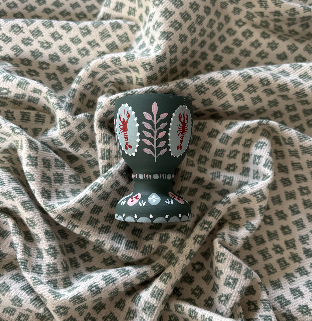Hand-painted egg cup - Lobster