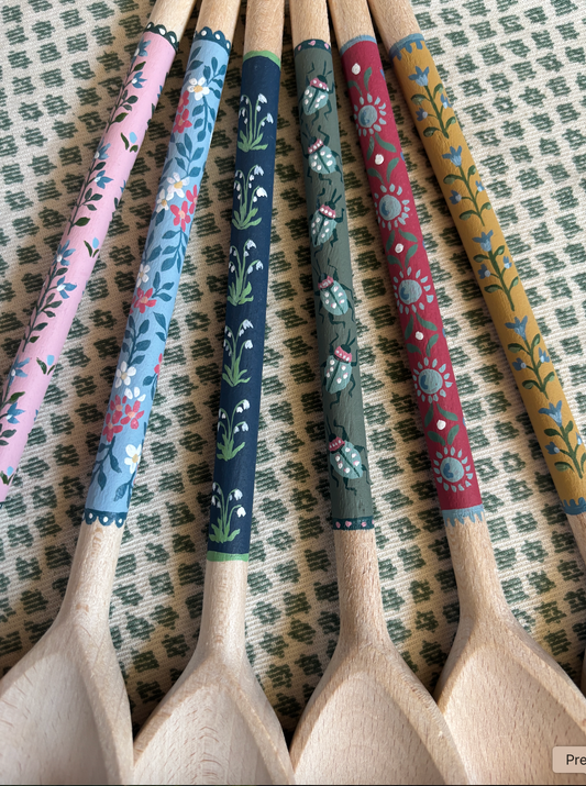 Hand-painted wooden spoons