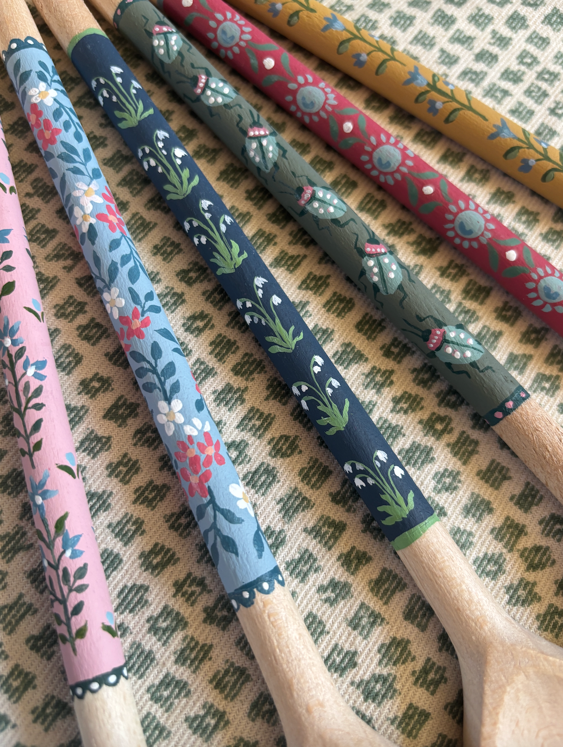 Hand-painted wooden spoons