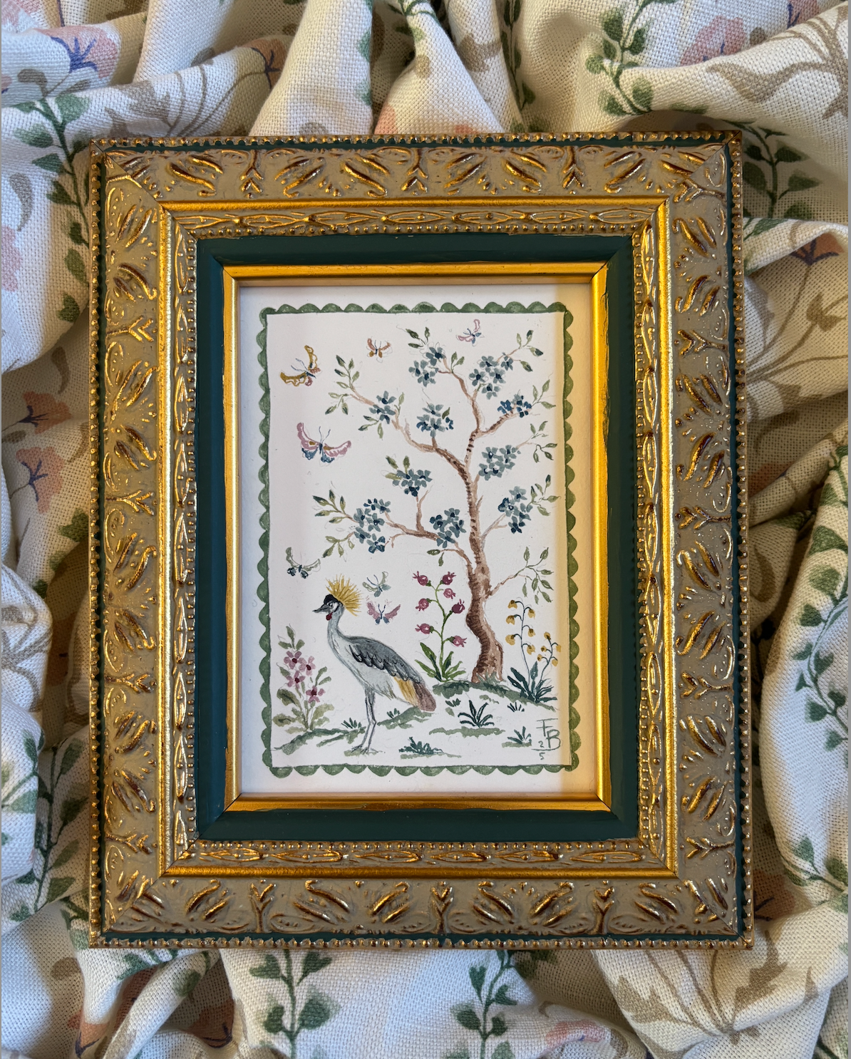 Pair of Chinoiserie Tree of Life Paintings