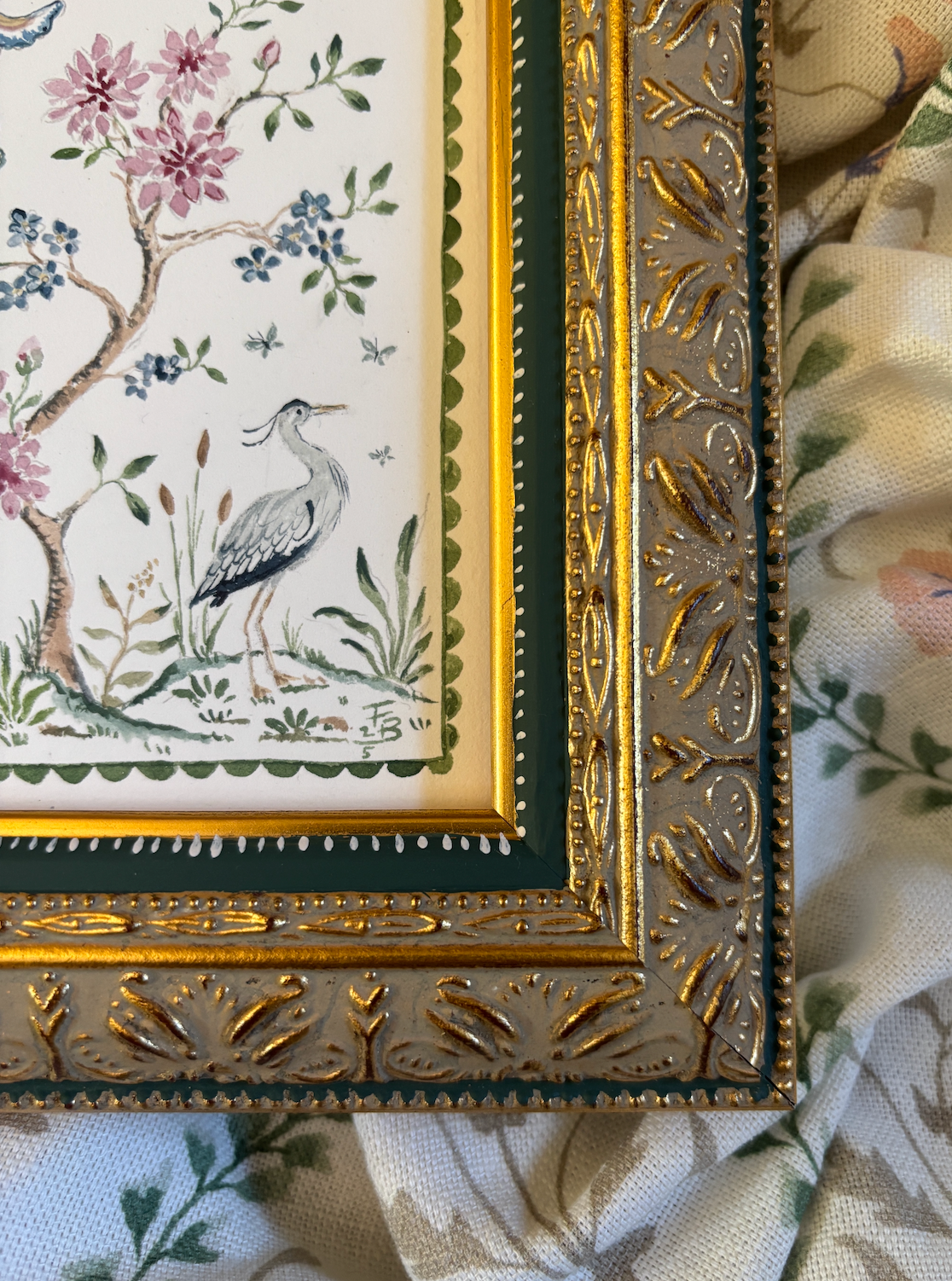 Pair of Chinoiserie Tree of Life Paintings