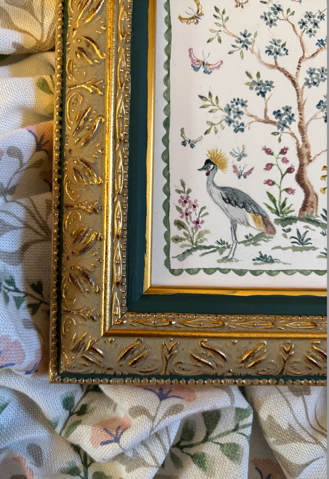 Pair of Chinoiserie Tree of Life Paintings