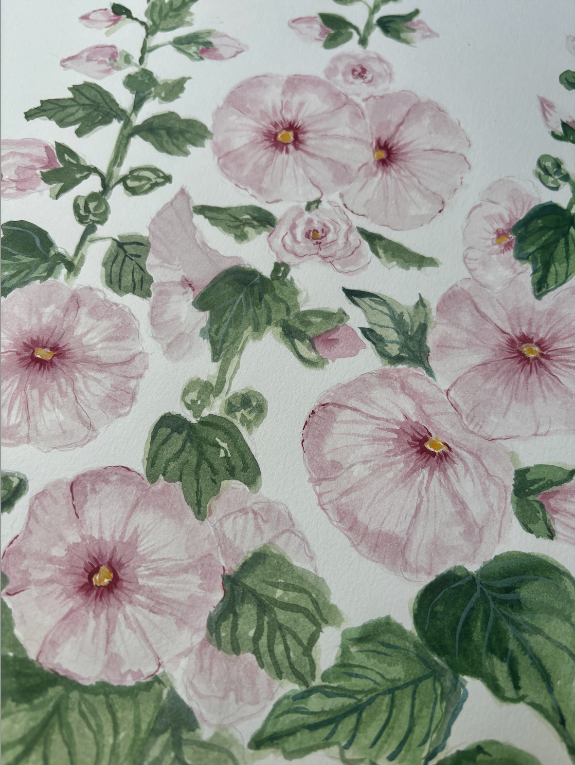 Foxgloves and butterflies