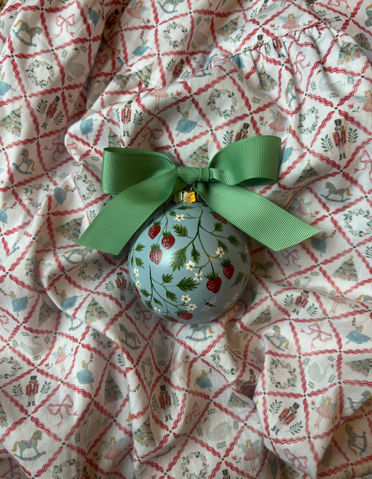 Heirloom Ornament - Strawberries and bees