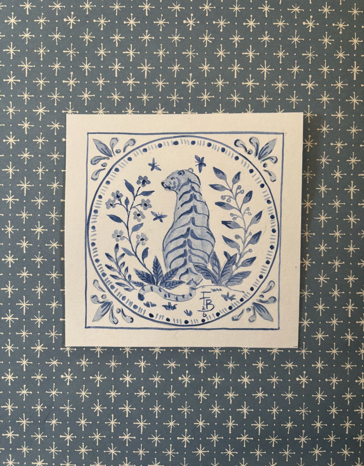 Resting Tiger Tile