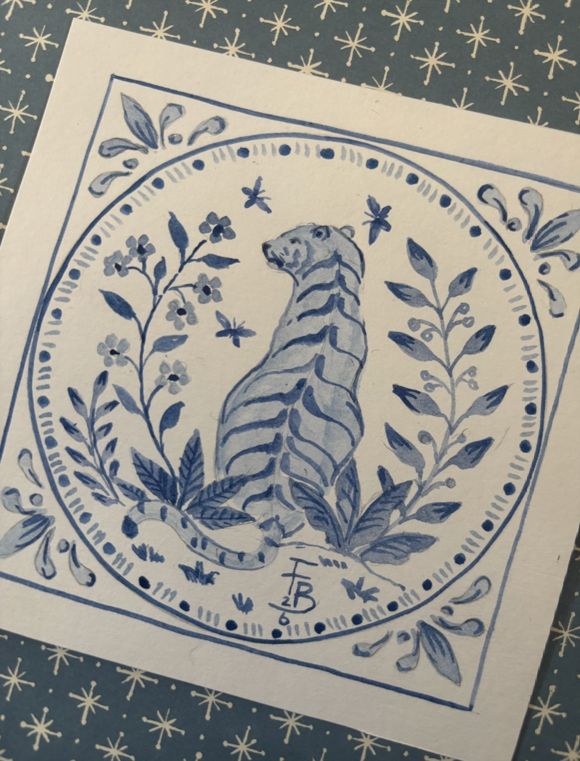 Resting Tiger Tile
